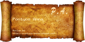 Pontyos Anna névjegykártya